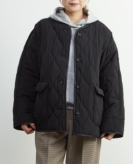 【A_/エース】≪撥水加工≫ナイロンタフタキルティングブルゾン