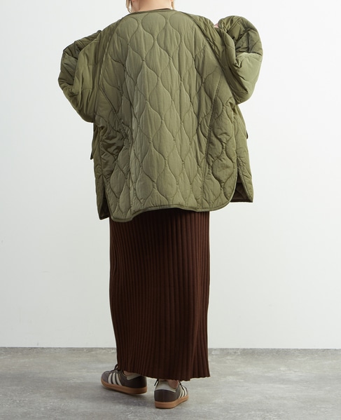 【A_/エース】≪撥水加工≫ナイロンタフタキルティングブルゾン 詳細画像 カーキ 10