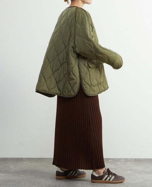 【A_/エース】≪撥水加工≫ナイロンタフタキルティングブルゾン 詳細画像 カーキ 11