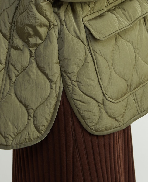 【A_/エース】≪撥水加工≫ナイロンタフタキルティングブルゾン 詳細画像 カーキ 15