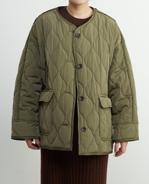 【A_/エース】≪撥水加工≫ナイロンタフタキルティングブルゾン 詳細画像 カーキ 2