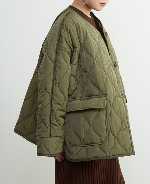 【A_/エース】≪撥水加工≫ナイロンタフタキルティングブルゾン 詳細画像 カーキ 6