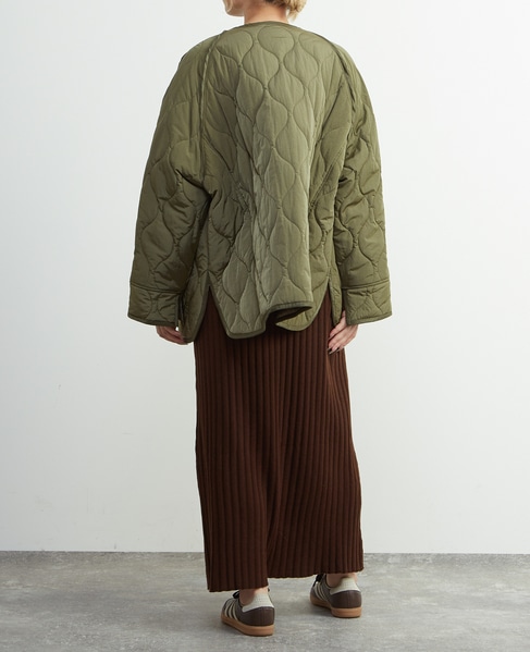 【A_/エース】≪撥水加工≫ナイロンタフタキルティングブルゾン 詳細画像 カーキ 9