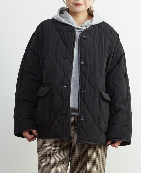 【A_/エース】≪撥水加工≫ナイロンタフタキルティングブルゾン 詳細画像 ブラック 1