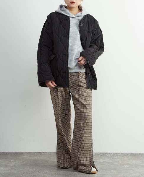 【A_/エース】≪撥水加工≫ナイロンタフタキルティングブルゾン 詳細画像 ブラック 4