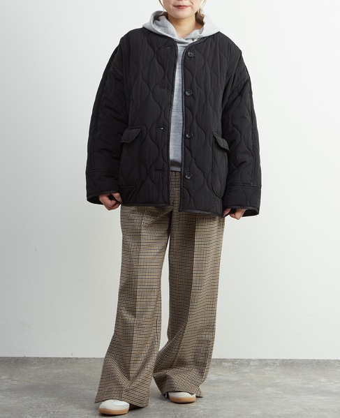 【A_/エース】≪撥水加工≫ナイロンタフタキルティングブルゾン 詳細画像 ブラック 5