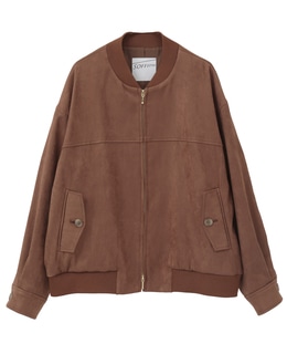 ストレッチフェイクスウェードブルゾン