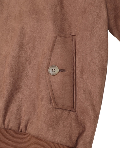ストレッチフェイクスウェードブルゾン 詳細画像 ブラウン 12