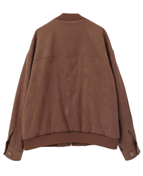 ストレッチフェイクスウェードブルゾン 詳細画像 ブラウン 9