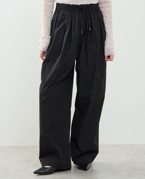 【A_/エース】タックギャザーパンツ 詳細画像 ブラック 1