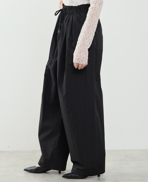 【A_/エース】タックギャザーパンツ 詳細画像 ブラック 2