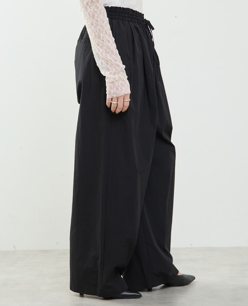 【A_/エース】タックギャザーパンツ 詳細画像 ブラック 4