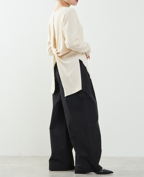 【A_/エース】タックギャザーパンツ 詳細画像 ブラック 8