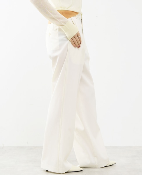 【A_/エース】≪防しわ・速乾≫サイドラインパンツ 詳細画像 ホワイト 2