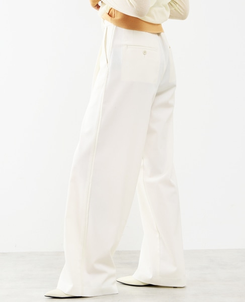 【A_/エース】≪防しわ・速乾≫サイドラインパンツ 詳細画像 ホワイト 3