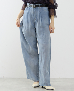 シアーデニムワイドパンツ