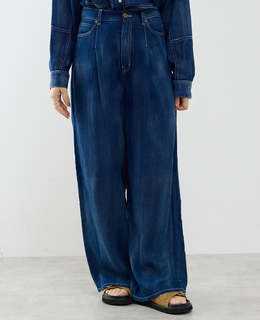 シアーデニムワイドパンツ