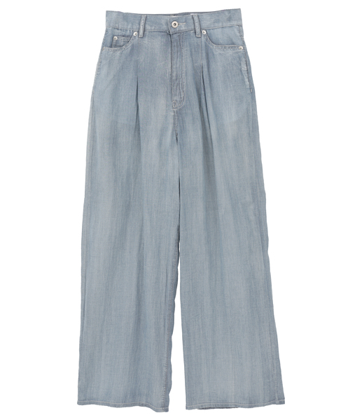 シアーデニムワイドパンツ 詳細画像 ケミカルウォッシュ 14