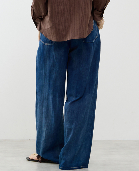 シアーデニムワイドパンツ 詳細画像 インディゴブルー 4