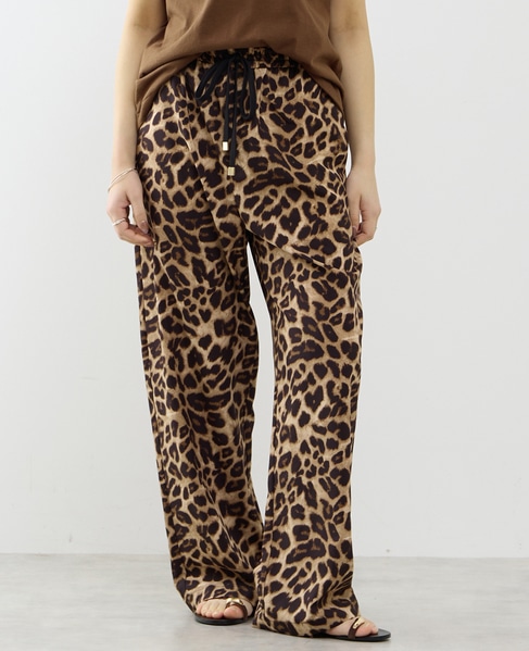 レオパード柄ALLゴムリラックスパンツ 詳細画像 レオパード 1
