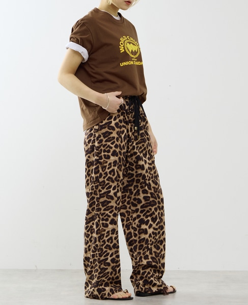 レオパード柄ALLゴムリラックスパンツ 詳細画像 レオパード 5
