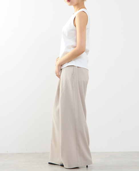 ≪高機能素材≫ワイドパンツ 詳細画像 グレイッシュベージュ 12