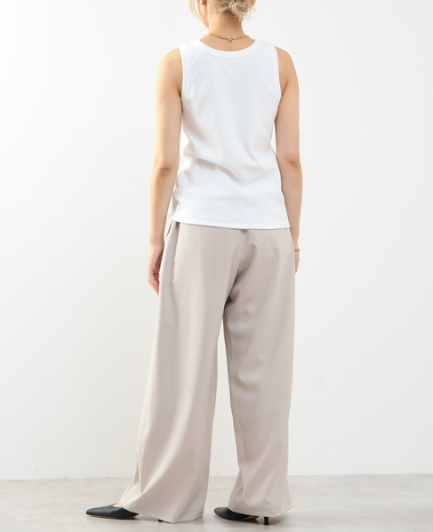 ≪高機能素材≫ワイドパンツ 詳細画像 グレイッシュベージュ 13