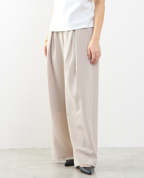 ≪高機能素材≫ワイドパンツ 詳細画像 グレイッシュベージュ 2