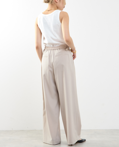 ≪高機能素材≫ワイドパンツ 詳細画像 グレイッシュベージュ 9