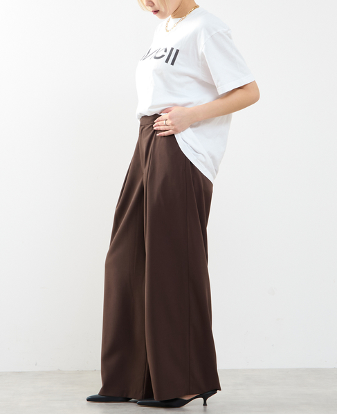 ≪高機能素材≫ワイドパンツ 詳細画像 ブラウン 6