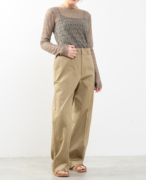 【A_/エース】ソフトラインチノパンツ 詳細画像 ベージュ 5