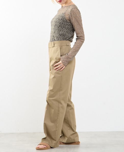 【A_/エース】ソフトラインチノパンツ 詳細画像 ベージュ 6