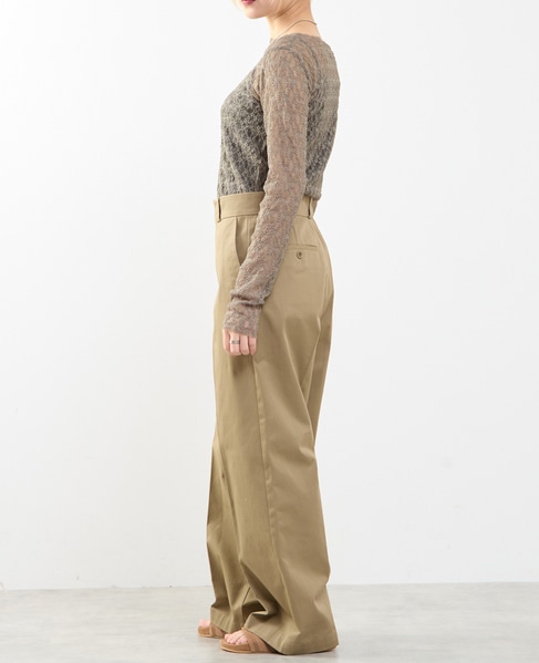 【A_/エース】ソフトラインチノパンツ 詳細画像 ベージュ 8