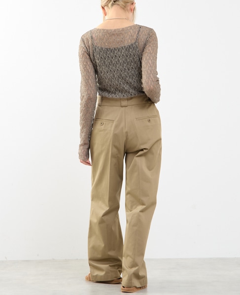 【A_/エース】ソフトラインチノパンツ 詳細画像 ベージュ 9