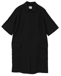 《接触冷感》フロントファスナーサロペット