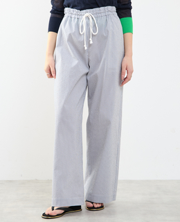 【A_/エース】ゴム仕様＆ドローコード付きリラックス ストライプパンツ