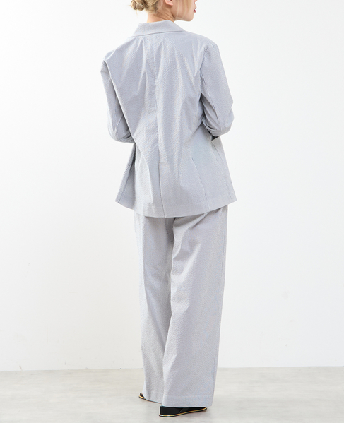 【A_/エース】ゴム仕様＆ドローコード付きリラックス ストライプパンツ 詳細画像 ネイビーストライプ 10