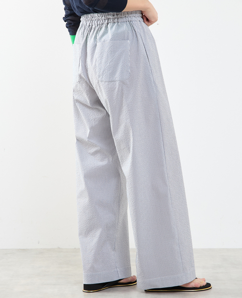 【A_/エース】ゴム仕様＆ドローコード付きリラックス ストライプパンツ 詳細画像 ネイビーストライプ 4