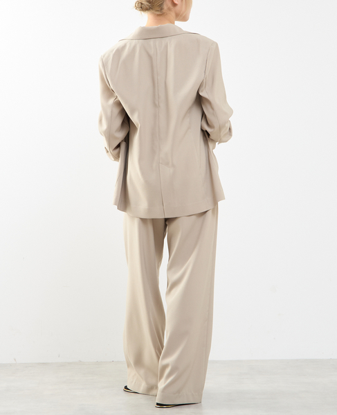 【A_/エース】ゴム仕様＆ドローコード付きリラックス ストライプパンツ 詳細画像 ベージュ 10