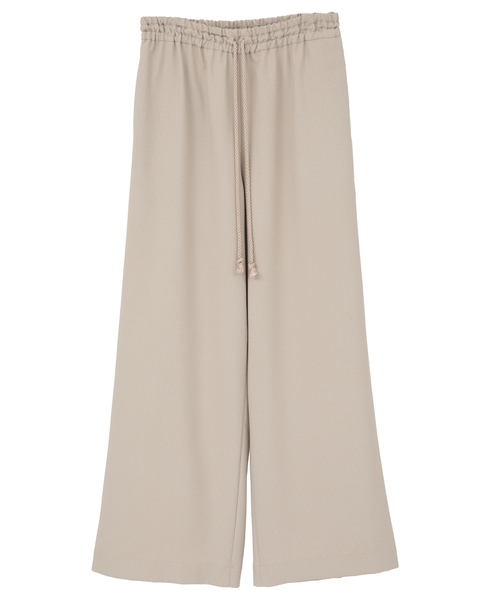 【A_/エース】ゴム仕様＆ドローコード付きリラックス ストライプパンツ 詳細画像 ベージュ 12