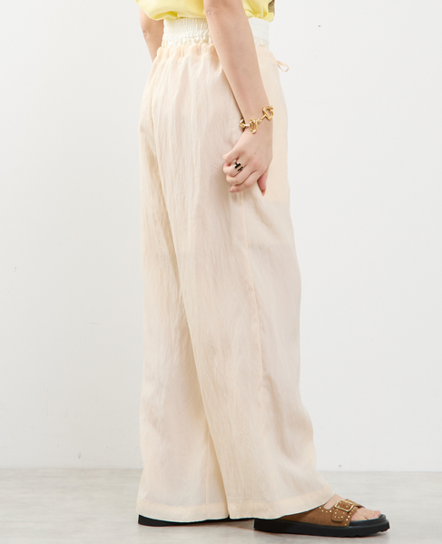 2枚穿いてる風イージーパンツ 詳細画像 クリーム 2