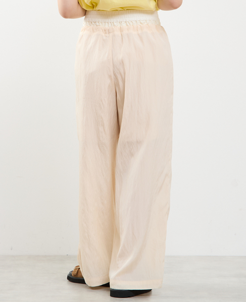 2枚穿いてる風イージーパンツ 詳細画像 クリーム 4