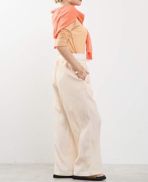 2枚穿いてる風イージーパンツ 詳細画像 クリーム 7