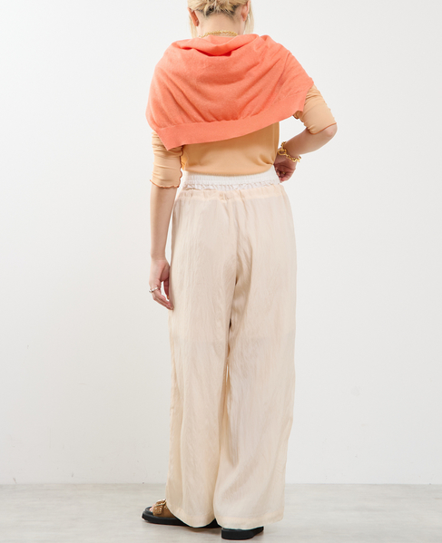 2枚穿いてる風イージーパンツ 詳細画像 クリーム 8