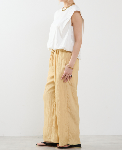 2枚穿いてる風イージーパンツ 詳細画像 カスタード 3