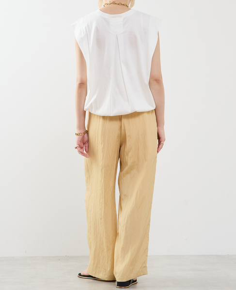 2枚穿いてる風イージーパンツ 詳細画像 カスタード 5