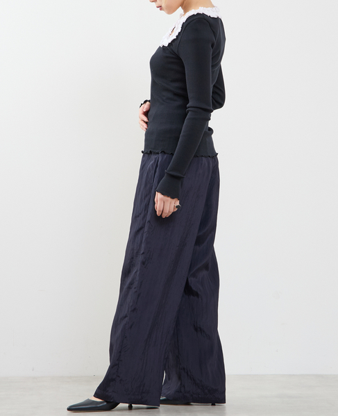 2枚穿いてる風イージーパンツ 詳細画像 ネイビー 11