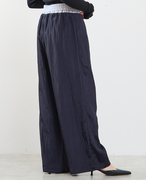 2枚穿いてる風イージーパンツ 詳細画像 ネイビー 2