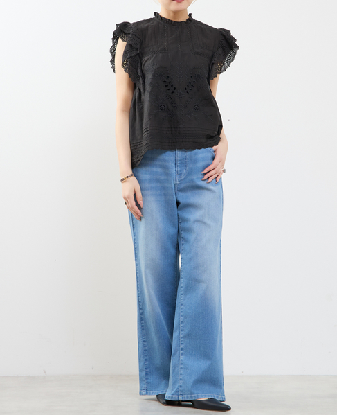 ストレッチワイドデニム 詳細画像 ブリーチ 6