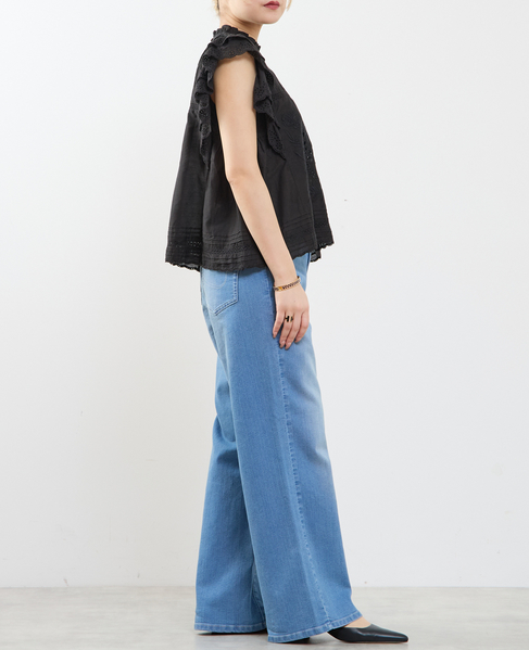 ストレッチワイドデニム 詳細画像 ブリーチ 7